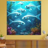 Toile Imaginaire Cute Skeleton Fish School (Insitu(Salon))