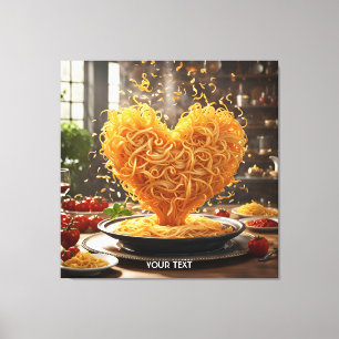 Toile Imaginaire Cute Spaghetti Plaque de coeur