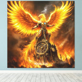 Toile Imaginaire Cute Steampunk Flames Phoenix (Insitu (Plancher de Bois))