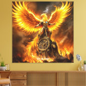 Toile Imaginaire Cute Steampunk Flames Phoenix (Insitu(Salon))
