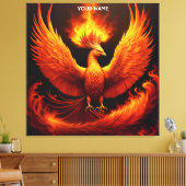 Toile Imaginaire Cute Vivid Flames Phoenix Bird (Insitu(Salon))