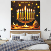 Toile Imaginaire Cute Vivid Hanoukka Menorah Stars (Insitu(Chambre))