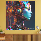 Toile Imaginaire Cute Vivid Machine humaine fille (Insitu(Salon))