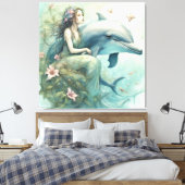 Toile Imaginaire dauphin 2 (Insitu(Chambre))