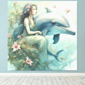 Toile Imaginaire dauphin 2 (Insitu (Plancher de Bois))