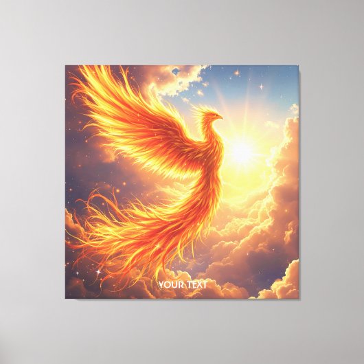 Toile Imaginaire Flamme mignonne Phoenix augmente (Recto)