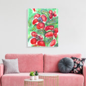 Toile Imaginaire Fleurs rouges (Insitu(Salon))