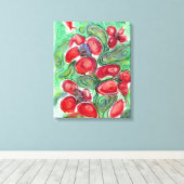 Toile Imaginaire Fleurs rouges (Insitu (Plancher de Bois))