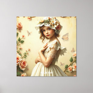 Toile Imaginaire Fleurs Victoriennes mignonnes 