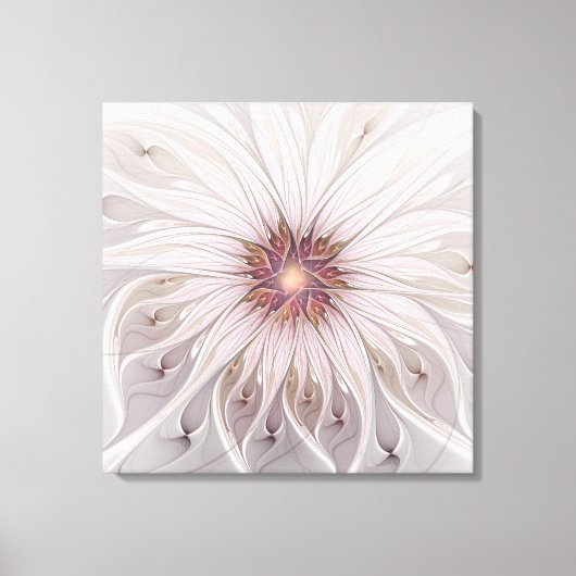 Toile Imaginaire Floral, Abstraite Fleur Pastel Moderne (Recto)