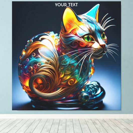 Toile Imaginaire Joaillerie Vive Belle Chat (Insitu (Plancher de Bois))