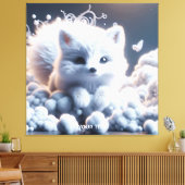 Toile Imaginaire mignon blanc bébé Fox (Insitu(Salon))