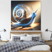 Toile Imaginaire mignon escargot Steampunk City (Insitu(Chambre))