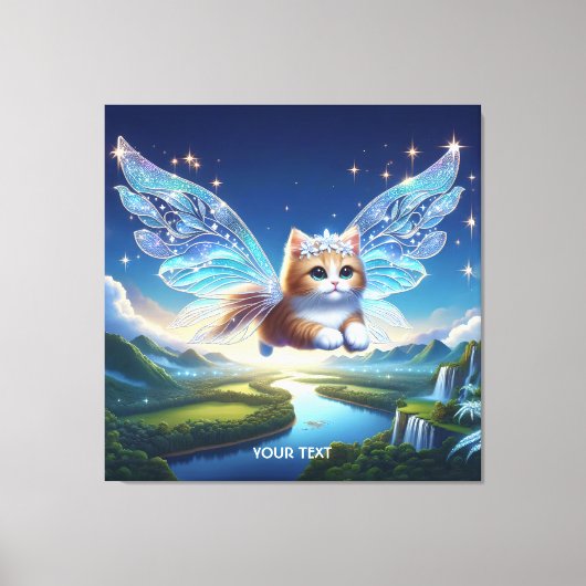 Toile Imaginaire mignon Flying Cat Wings (Recto)