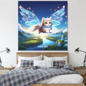 Toile Imaginaire mignon Flying Cat Wings (Insitu(Chambre))