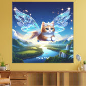 Toile Imaginaire mignon Flying Cat Wings (Insitu(Salon))