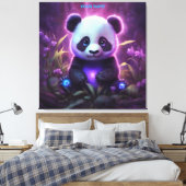 Toile Imaginaire mignon Purple Baby Panda (Insitu(Chambre))