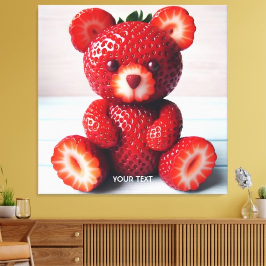 Toile Imaginaire mignonne fraises sucrées Ours (Insitu(Salon))
