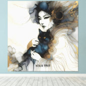 Toile Imaginaire mignonne japonaise fille chat (Insitu (Plancher de Bois))