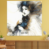 Toile Imaginaire mignonne japonaise fille chat (Insitu(Salon))