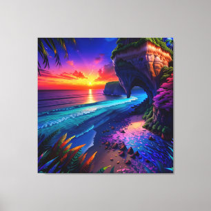 Toile Imaginaire Tropical Beach Four
