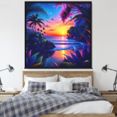 Toile Imaginaire Tropical Beach Two (Insitu(Chambre))