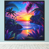 Toile Imaginaire Tropical Beach Two (Insitu (Plancher de Bois))