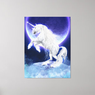 Toile Imaginaire Unicorne Stallion Purple Moon