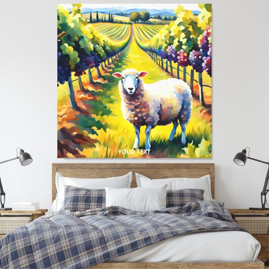 Toile Imaginaire Vignoble Vignoble du mouton Vivid Aquar (Insitu(Chambre))