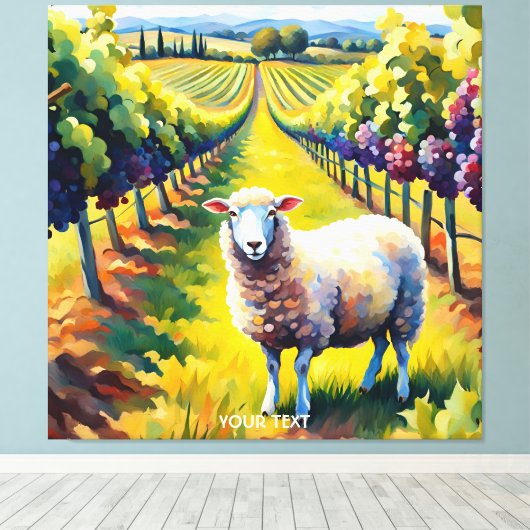 Toile Imaginaire Vignoble Vignoble du mouton Vivid Aquar (Insitu (Plancher de Bois))