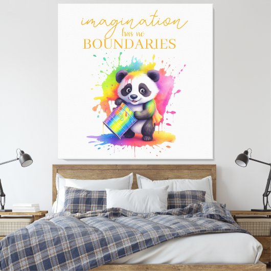 Toile Imagination Has No Boundaries — Kids’ Room Poster (Insitu(Chambre))
