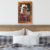 Toile Imitation bordure en bois pour photo 8x10 (Insitu(Chambre))