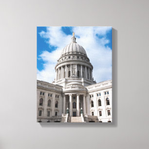 Toile Immeuble et entrée du Wisconsin State Capitol
