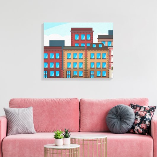 Toile Immeubles en grès brun (Insitu(Salon))