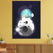 Toile Impact d'astéroïde sur la planète Terre ! (Insitu(Salon))