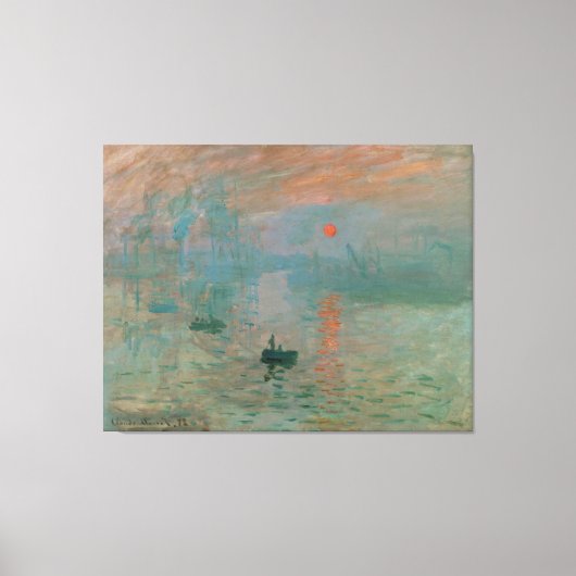 Toile Impression, Soleil Levant par Claude Monet 1872 (Recto)