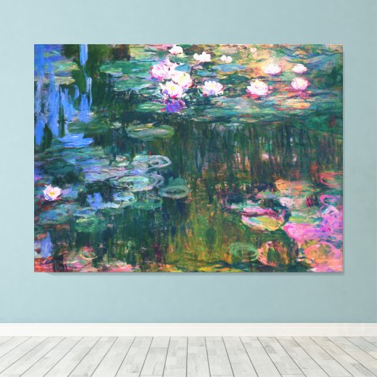 Toile Impressionnisme L'Eau Lys Peinture Fleur (Insitu (Plancher de Bois))