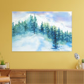 Toile Impressionniste artistique Snowy Mountain Scene (Insitu(Salon))