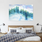 Toile Impressionniste artistique Snowy Mountain Scene (Insitu(Chambre))