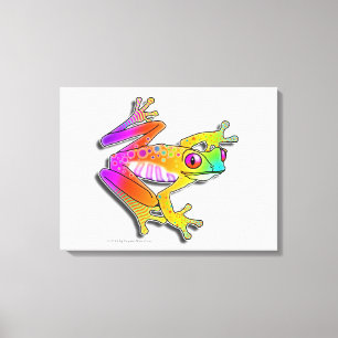 TOILE IMPRIMANTE CANVAS 18"X24" - FROG POP ART