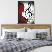 TOILE IMPRIMANTE D'ART ROCKABILLEMENT CELLO CLASSY (Insitu(Chambre))