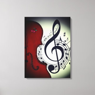 TOILE IMPRIMANTE D'ART ROCKABILLEMENT CELLO CLASSY