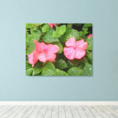 Toile Imprimante rose Impatiens (Insitu (Plancher de Bois))