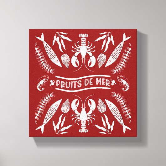 Toile Imprimantes Art Décor Fruits De Mer (Recto)
