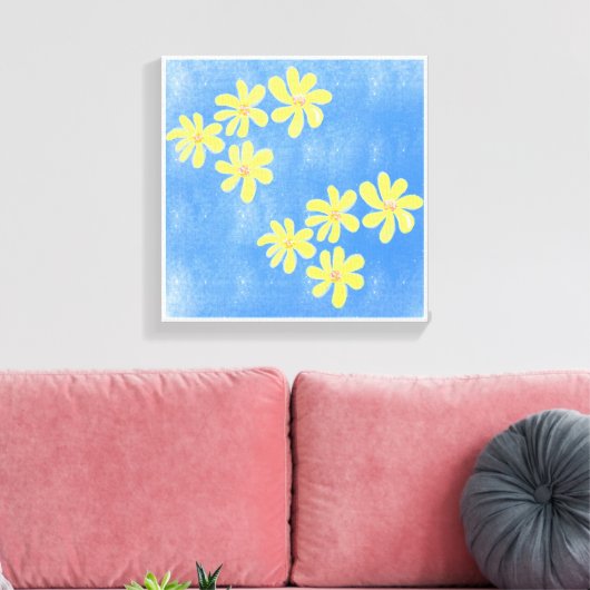 Toile Imprimantes Bleues D'Art Simple D'Origine (Insitu(Salon))