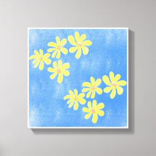 Toile Imprimantes Bleues D'Art Simple D'Origine