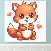 Toile Imprimantes d'animaux mignons (Insitu (Plancher de Bois))
