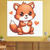 Toile Imprimantes d'animaux mignons (Insitu(Salon))