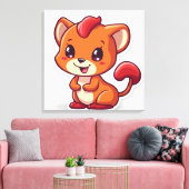 Toile Imprimantes d'animaux mignons (Insitu(Salon))