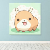 Toile Imprimantes d'animaux mignons (Insitu (Plancher de Bois))